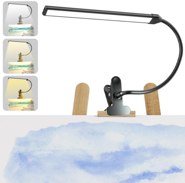 Artist Clip Lamp - 3 color modes, 10-level dimming, 300 lumens, USB powered