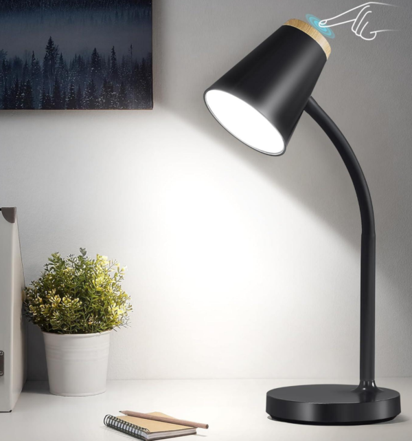 Touch Dimming Desk Lamp - Small design, flexible gooseneck, suitable for dormitories