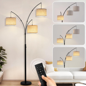 Ultra-Bright Arc Floor Lamp - 2400 lumens, remote control, stepless dimming, 80-inch tree design